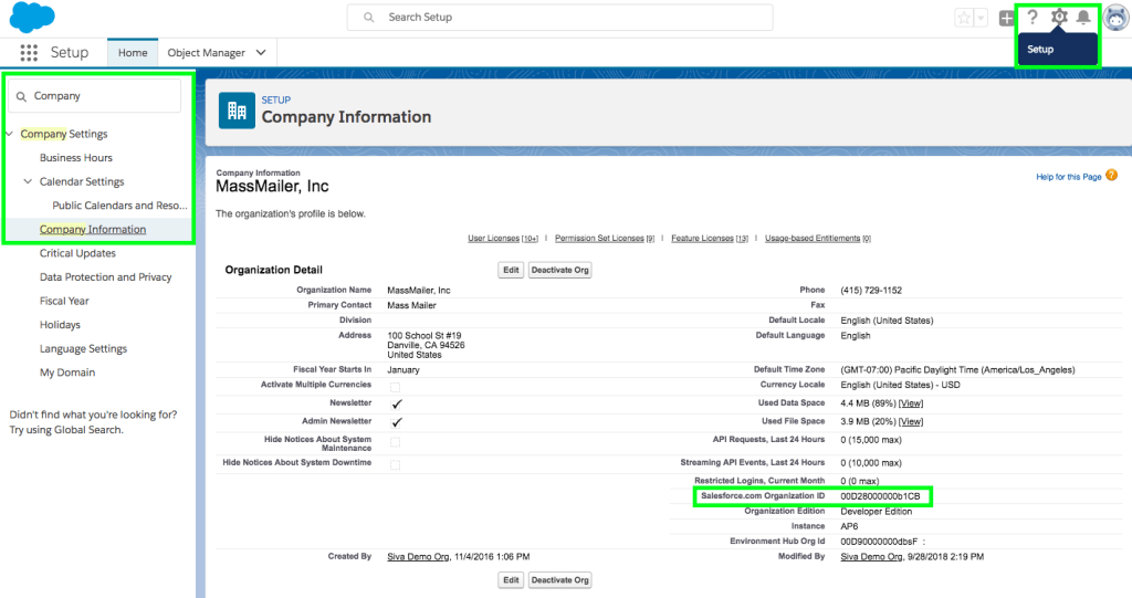 Salesforce WordPress - Salesforce Organization ID